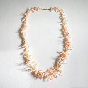 White Angel Skin Branch Coral Necklace - 24"
